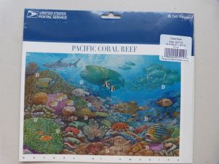 Usa United States 2003 Pacific Coral Reef Scott 3831 Stamp Sheetlet photo