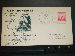 Uss Forrest Dd - 461 Naval Cover 1942 Uscs Convention Cachet photo