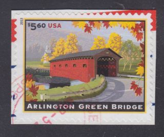 $5.  60 Arlington Green Bridge Priority Mail Stamp photo