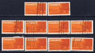Canada 618 (7) 1973 8 Cent P.  E.  I.  Centennial Oak Trees On Shore 10 photo