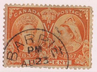 Canada 1897 Victoria Jubilee Issue 1c,  Scott 51,  Vf - U 
