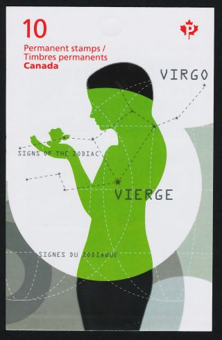 Canada 2454a Booklet Virgo,  Sign Of Zodiac photo