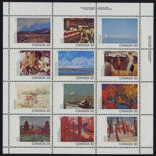Canada 966a Top Right Plate Block Art,  Canada Day photo