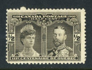 Canada 1908.  1/2c Sepia.  Mh.  Og. photo