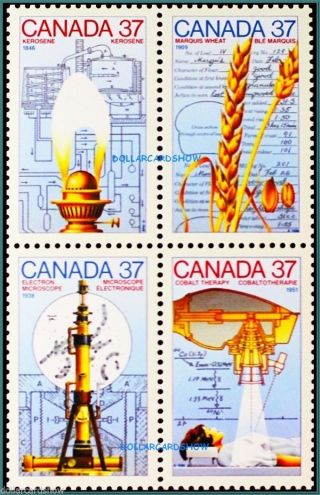 Canada 1988 Canadian Science Medicine Technology Face $1.  48 Stamp Block photo
