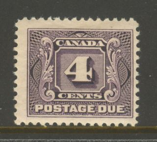 Canada J3,  1928 4c Postage Due - First Postage Due Series,  Hinge Remnant photo