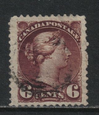 Canada 1888 - 93 Queen Victoria 6c Chocolate (43a) photo