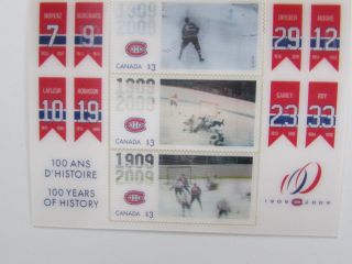 Canada 2009 Nhl Hockey Montreal Canadiens 3d S/s Never Hinged photo