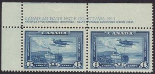 Canada - Scott C6 - Plate No.  1 Pair - Og photo