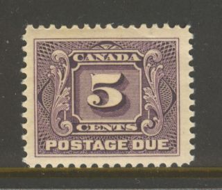 Canada J4,  1906 5c Postage Due - First Postage Due Series,  Hinged photo