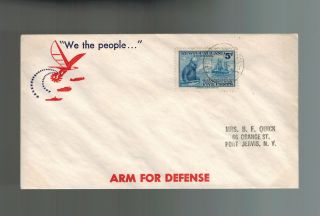 1942 Canada Newfoundland Patriotic Ww 2 Cover Usa We The People Arm For Defense photo