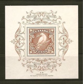 Canada 2000 Dove 95 Cents Souvenir Sheet photo