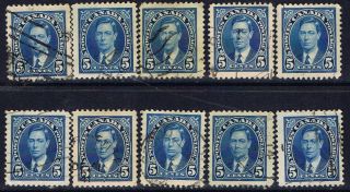 Canada 235 (18) 1937 5 Cent Blue King George Vi 10 photo