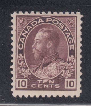 Canada 116a 1912 Vf Og Lh 10¢ Redish Purple Admiral Stamp Scv $300.  00 photo
