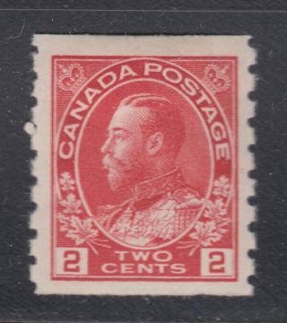 Canada 127 1912 Xf Og 2¢ Carmine Admiral Perf 8 Vertically Coil Scv $35.  00 photo