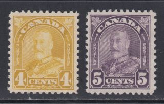 Canada 168 - 69 1930 F - Vf 4¢ & 5¢ King George V Arch Issue Scv $43.  00 photo