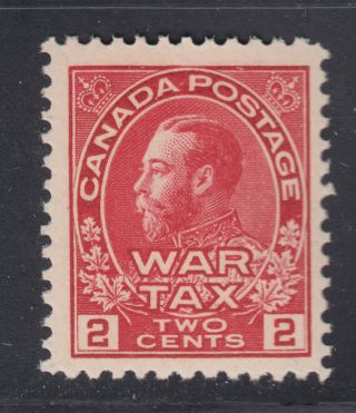 Canada Mr2 Vf 2¢ Carmine War Tax George V Admiral Scv $60.  00 photo