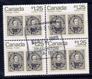 Canada 756 (4) 1978 $1.  25 Slate Violet 6 Pence Prince Albert Capex ' 78 Cv$6.  00 photo