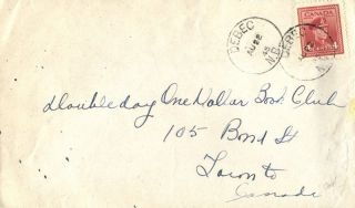 Canada Debec Brunswick 1945 Postmark On Cover photo