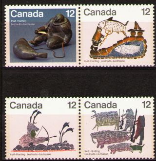 Canada 1977 Sc749a,  51a Mi676 - 79 2.  70 Mieu 2 Pairs Inuit Art photo