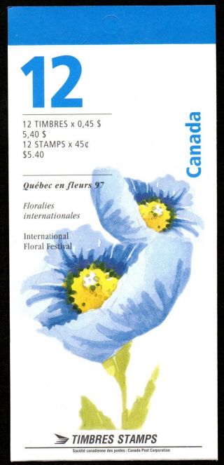 Canada Bk199b (1638a) Complete Booklet - Blue Poppy photo