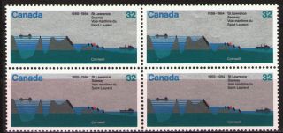 Canada 1984 Sc1015 Mi909 2.  80 Mieu 1 Block St.  Lawrence Seaway photo