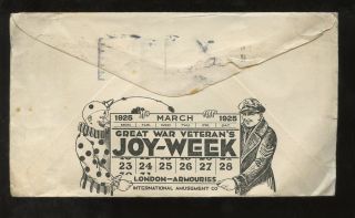 Advertising Illustrated 1925 Canada Tecumseh Hotel. . .  Clown + Veteran Joy Week photo