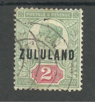 Zululand Sg3 The 1888 - 93 2d Green And Carmine Fine Cat £48 photo