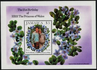Jamaica 538 Princess Diana 21st Birthday,  Flowers photo