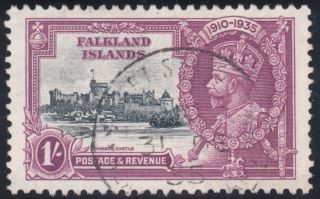 Falklands Islands 1935 Jubilee Sg142b Short Extra Flagstaff Stamp photo