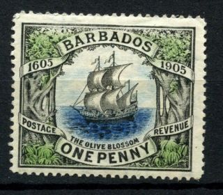 Barbados 1906 Sg 152 Tercentenary Of Annexation Mh A56758 photo
