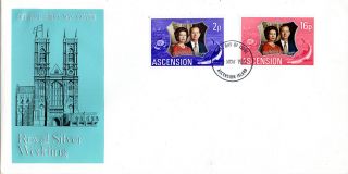 Ascension Island 10 November 1972 Royal Silver Wedding First Day Cover photo