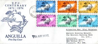 Anguilla 27 August 1974 Universal Postal Union Official First Day Cover Fdi photo