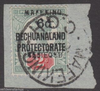 South Africa - Mafeking - 1900 6d.  On 2d.  Green And Carmine On Piece photo