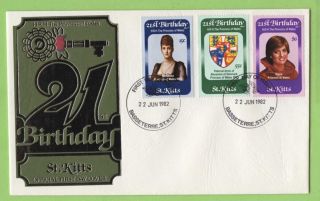 St.  Kitts 1982 Princess Diana 21st Birthday First Day Cover photo