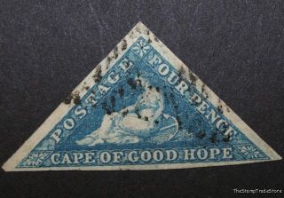 Cape Of Good Hope Triangle Cgh Triangular Stamp Sg4a Blue C12 photo