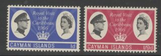 Cayman Islands Sg192/3 1966 Royal Visit Mtd photo