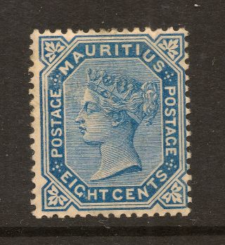 Mauritius: 1880 8 Cents Blue Sg 94 photo