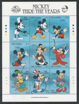Gambia 814 Disney ' S Mickey Through The Years Fantasia photo