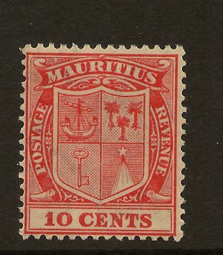 Mauritius: 1926 10c Carmine - Red Sg 216 Very Lightly Mounted photo