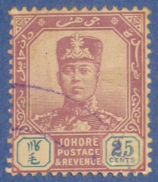1912 Malaya Johore 25c Scott 83 S.  G.  85 Cs00094 photo