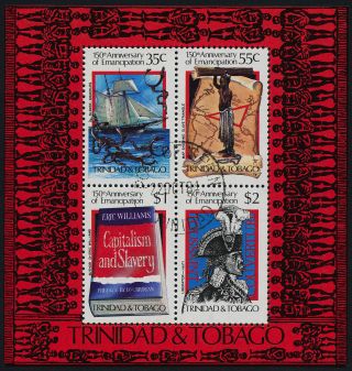 Trinidad & Tobago 426a - Ship,  Emancipation,  Map photo