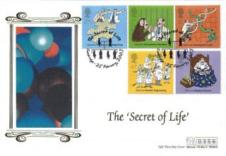 2003 Secret Of Life Silk Ltd Edition Fdc Secret Of Life Cambridge Sp Pmks photo