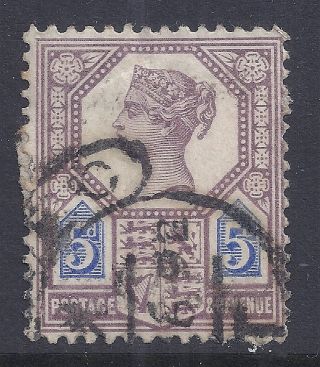 Gb Sg207a Qv 5d Dull Purple & Blue Our Ref K262 Jubilee Issue Die Ii photo