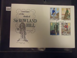 Great Britain Fdc 1979 Rowland Hill.  3 Different Fdc photo