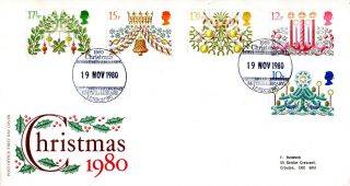 19 November 1980 Christmas Post Office First Day Cover British Library Shs photo