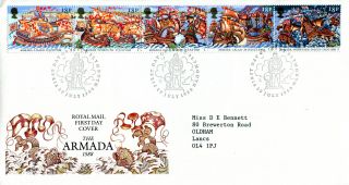19 July 1988 Spanish Armada Royal Mail First Day Cover Plymouth Shs (a) photo