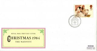 20 November 1984 Christmas Royal Mail First Day Cover Bethlehem Shs (c) photo