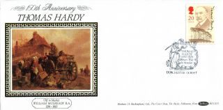 10 July 1990 Thomas Hardy Benham Blcs 55 First Day Cover Dorchester Shs (2) photo