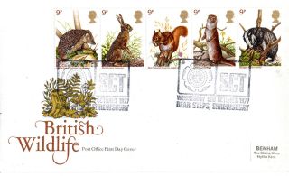 5 October 1977 British Wildlife Post Office First Day Cover Bear Steps Sct Shs photo